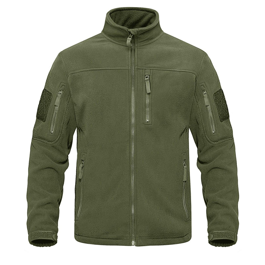Men's Dark Blue Multi-Pocket Tactical Fleece Jacket