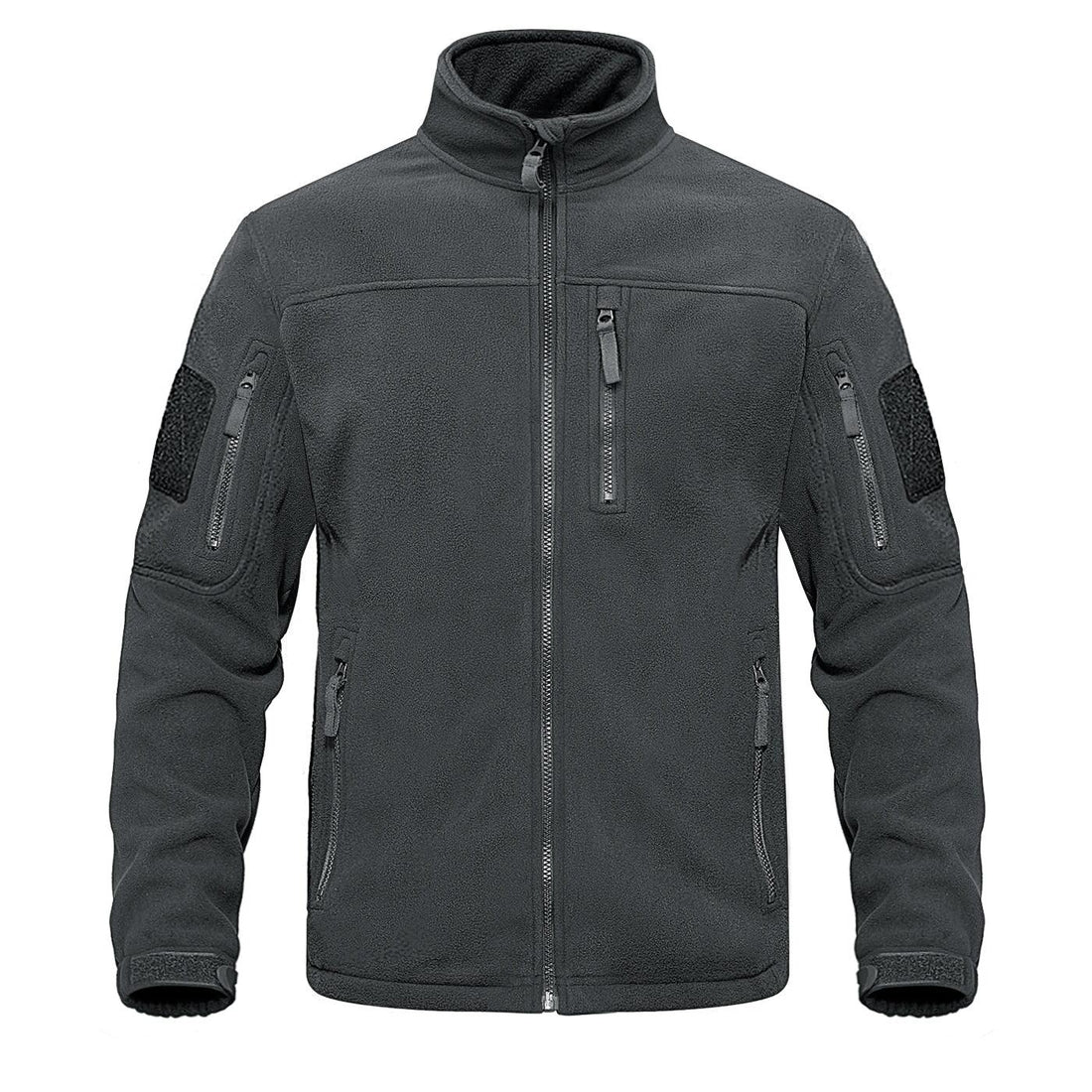 Men's Dark Blue Multi-Pocket Tactical Fleece Jacket