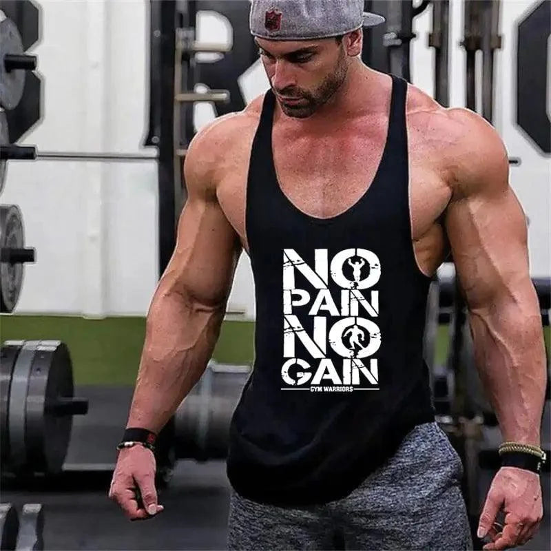 Men's Cotton Bodybuilding Gym Tank Top