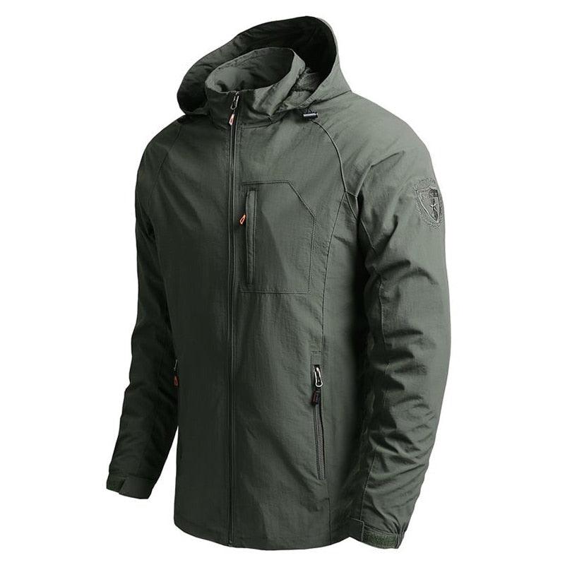 Men's Waterproof Hooded Lightweight Hiking Jacket 5XL
