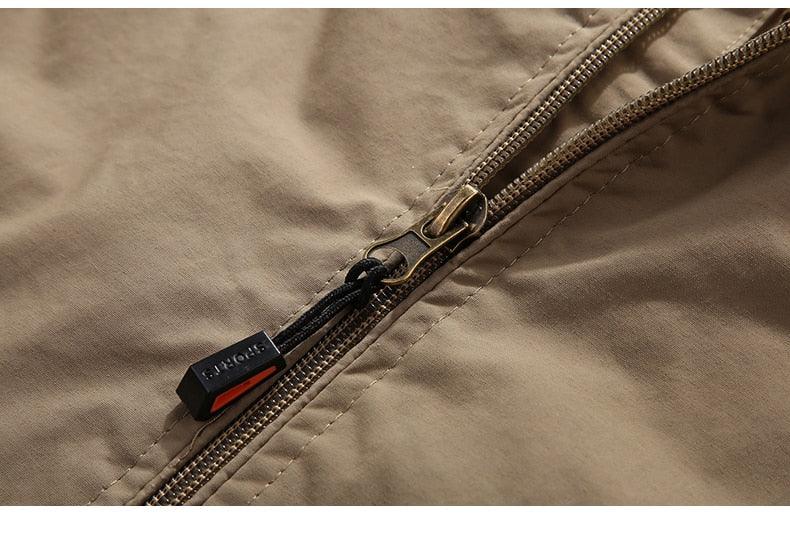 Men's Waterproof Hooded Lightweight Hiking Jacket 5XL