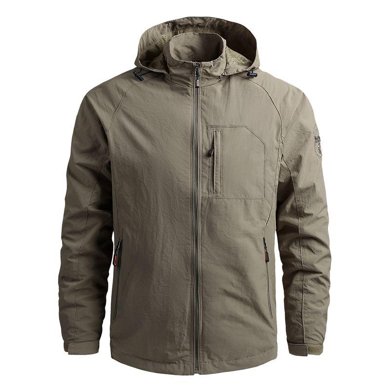 Men's Waterproof Hooded Lightweight Hiking Jacket 5XL