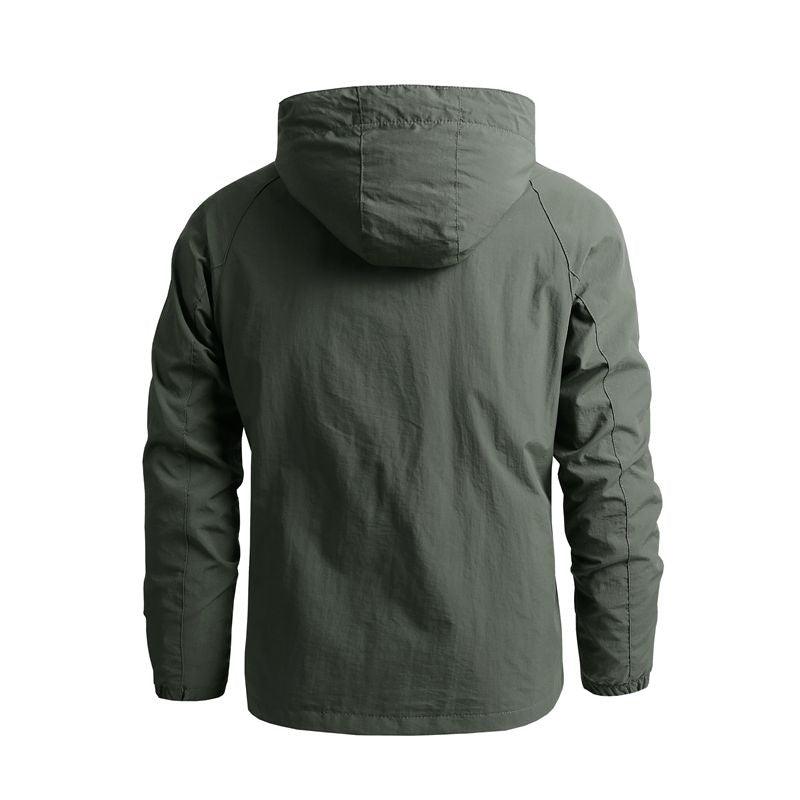 Men's Waterproof Hooded Lightweight Hiking Jacket 5XL