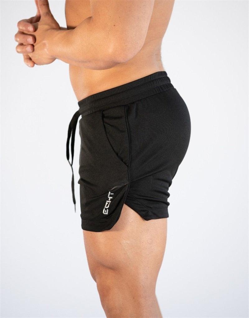 Men's Quick-Dry Compression Fitness Shorts with Pockets