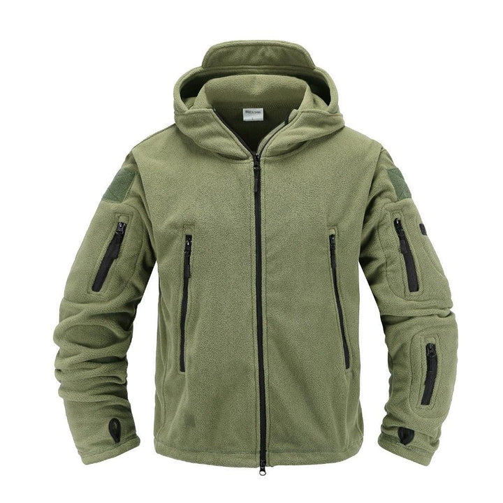 Men's Lightweight Thermal Fleece Hooded Outdoor Jacket