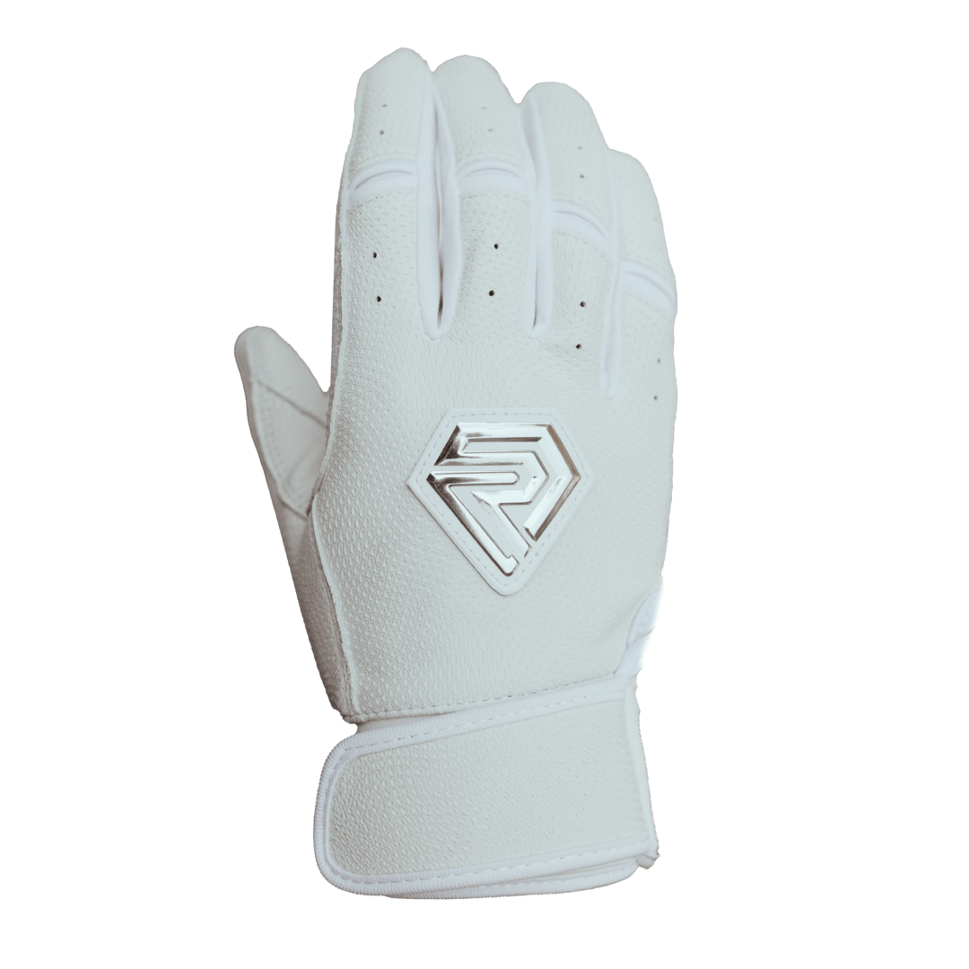 White Fastpitch Batting Gloves for Players