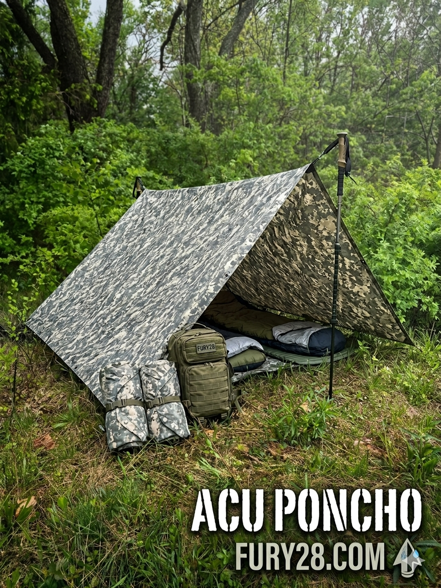 Genuine USGI ACU/UCP Wet Weather Poncho