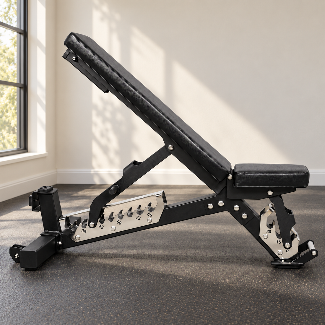 JXS-037C Adjustable Weight Bench with Leg & Curl Attachments