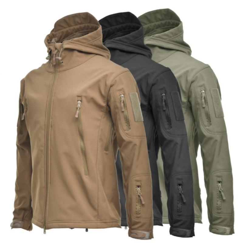 Men's Winter Camouflage Waterproof Tactical Hooded Jacket