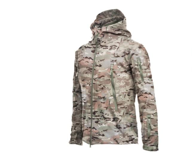 Men's Winter Camouflage Waterproof Tactical Hooded Jacket