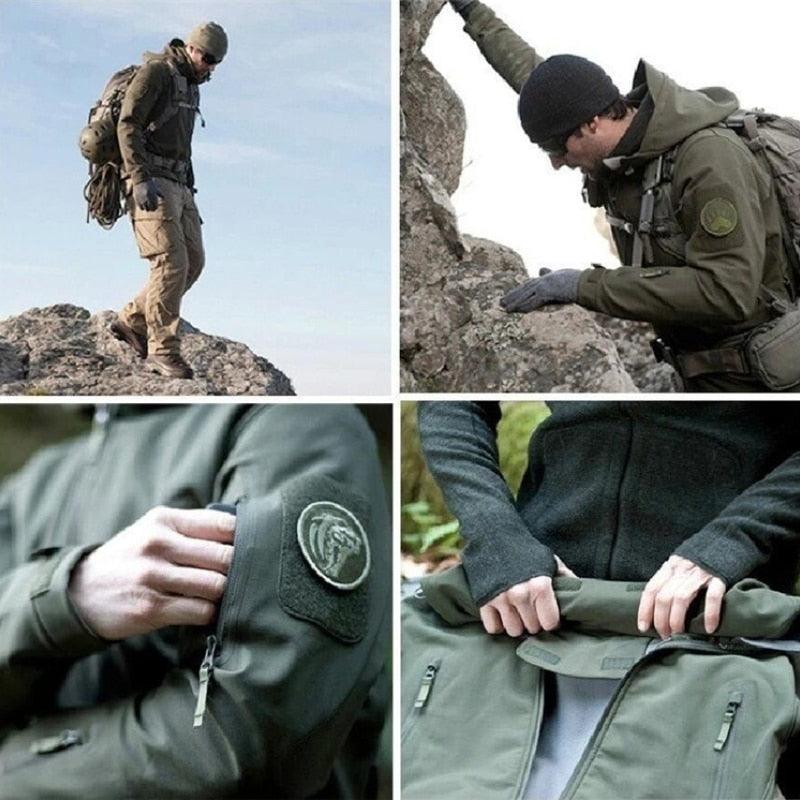 Men's Winter Camouflage Waterproof Tactical Hooded Jacket