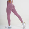 Women Seamless High Waist Lifting Yoga Pants Pure Color Running Workout Fitness Leggings Seamless Leggings Yoga Pants Gym Outfits Workout Clothes Fitness Sport Women Fashion Wear Solid Pink Stretchy Sport Leggings